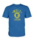 Minneapolis Lakers 47 Brand Vintage Scrum Ladies Fan Favorite V Neck Tee 062921