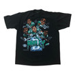Philadelphia Eagles D Vintage Reggie White Gang Green Defense 90s Caricature Cartoon Big Head Joyner USA Cotton Black T Shirt