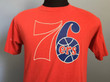 80s Vintage Philadelphia 76ers Sixers basketball T Shirt   MEDIUM