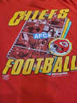 Vtg 1992 Kc Kansas City Chiefs Red Tshirt Mahomes Afc