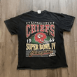 Kansas City Chiefs Shirt S Black Super Bowl Vintage Tubular