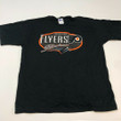 Vintage Philadelphia Flyers Hockey Shirt 2 X Short Sleeve Black