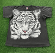 Vtg 90s Philadelphia Zoo Snow Tiger Big All Over T shirt Usa