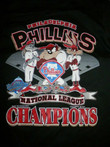 Philadelphia Phillies Shirt Vintage Baseball Black S 4 A358