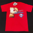 Vtg S Philadelphia Phillies Nutmeg Lee Sport Shirt Baseball