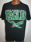 Vintage 90s Philadelphia Eagles Black T shirt Football Vtg