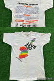 Vtg 80s Philadelphia 1985 Live Aid Foundation Concert Tour T shirt d
