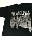 Philadelphia T Shirt Adult Black Pennsylvania Cityscape Vtg 80s Usa