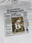 Vintage 1993 Philadelphia Phillies Nl Champions Newspaper Shirt S Usa