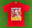 Vintage Kansas City Chiefs Spell Out T Shirt Tee Trench Made Usa 1990s Football Missouri Kc Mahomes Playoffs Classic