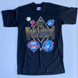 Vintage New 1993 World Series T shirt Tee Rare Black Toronto Blue Jays Philadelphia Phillies 1 sided Poly 90s