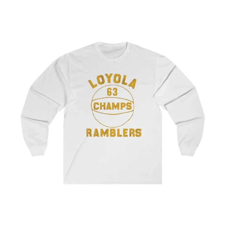 Retro Brand Loyola Ramblers 1963 National Champs Unisex Long Sleeve Tee