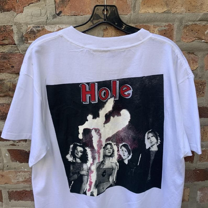 Vintage 90s HOLE In Concert Band Parking Lot Bootleg Shirt