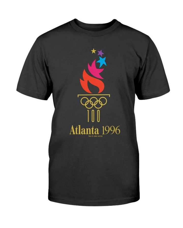 Vintage 1990S Atlanta 1996 Olympics 100 T Shirt 210915