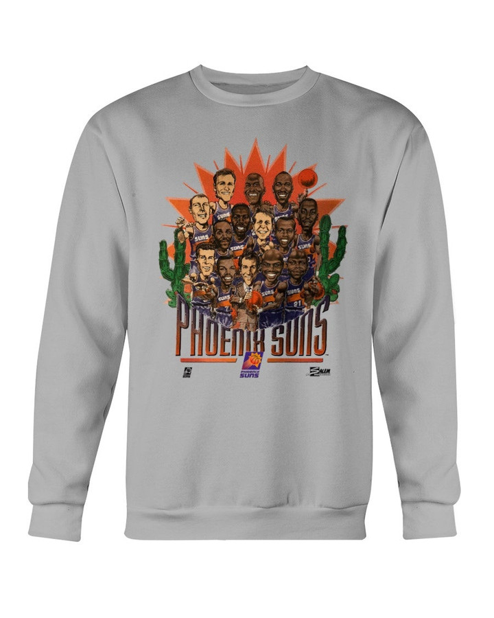 Phoenix Suns Shirt 1993 Vintage Caricature Rising Suns Shirt Salem Sportswear Nba Basketball Sweatshirt 210928