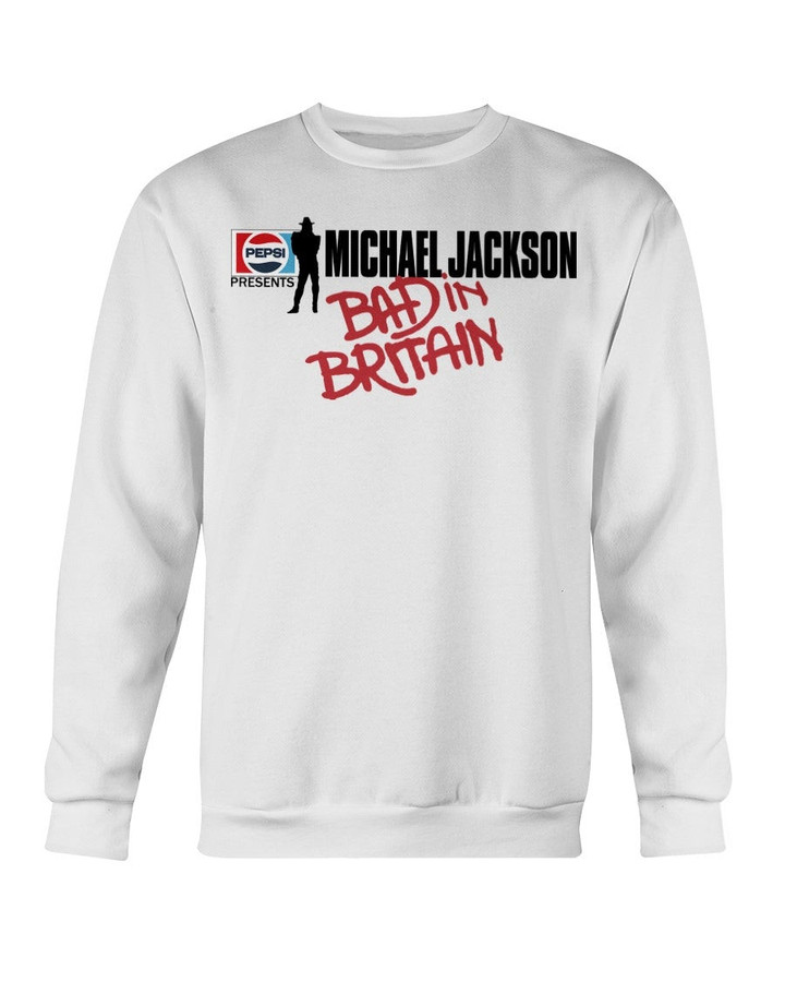Vintage 80S Michael Jackson 1988 Bad Tour In Britain Sweatshirt 211006