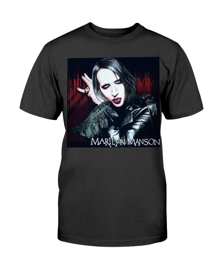 Very Nice Design True Vintage Bootleg Brian Hugh Warner Marilyn Manson Mm Big Promo Horror Cult Metal T Shirt 211006