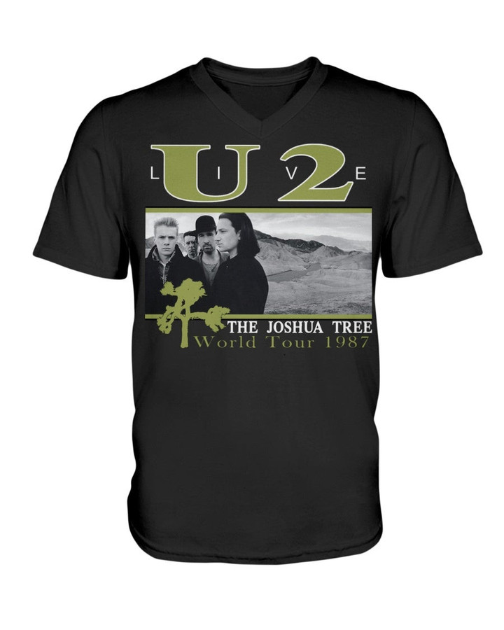 1987 Very Rare U2 The Joshua Tree World Tour Vintage V Neck T Shirt 211001