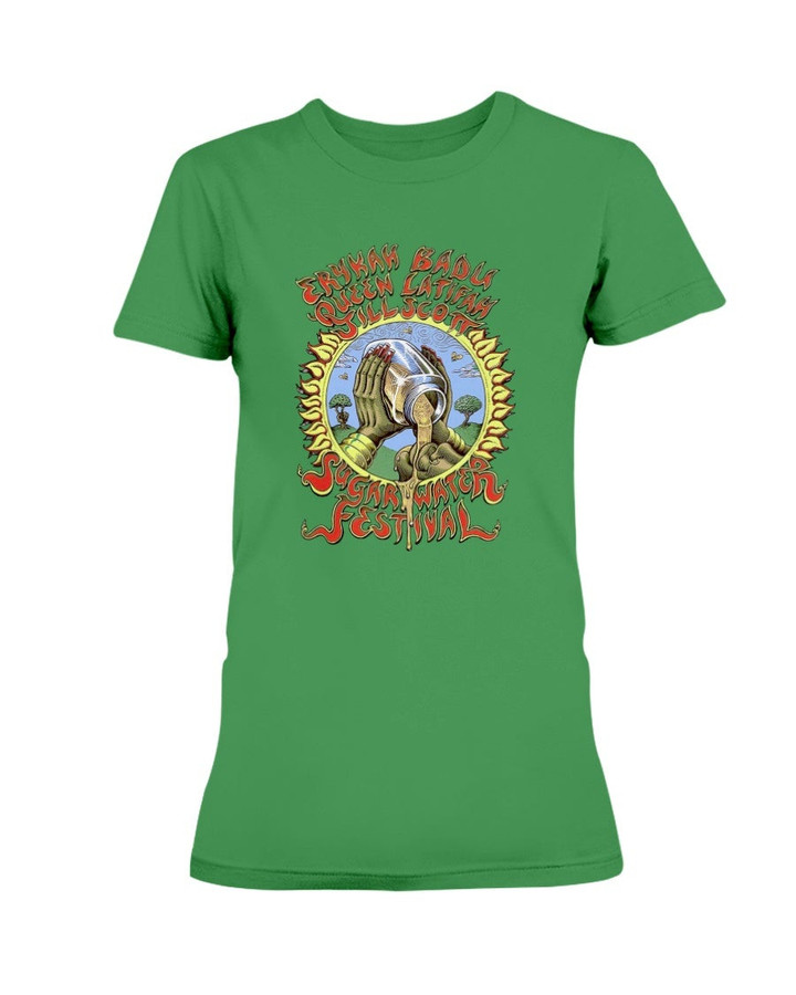 Vintage Erykah Badu Queen Latifah Jill Scott Concert Ladies T Shirt 080921