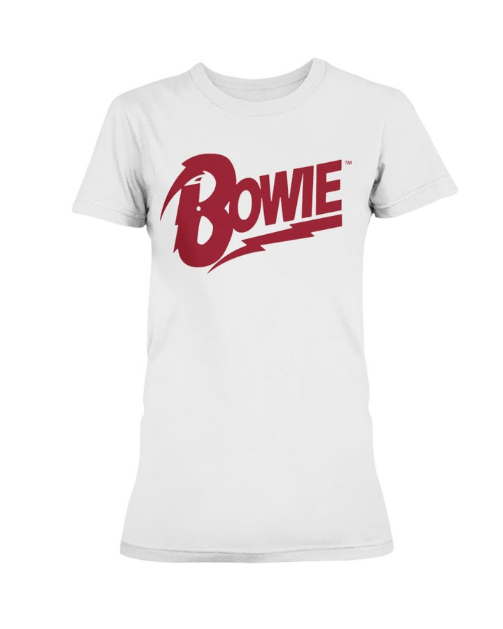 David Bowie Logo Amplified Ladies T Shirt 082721