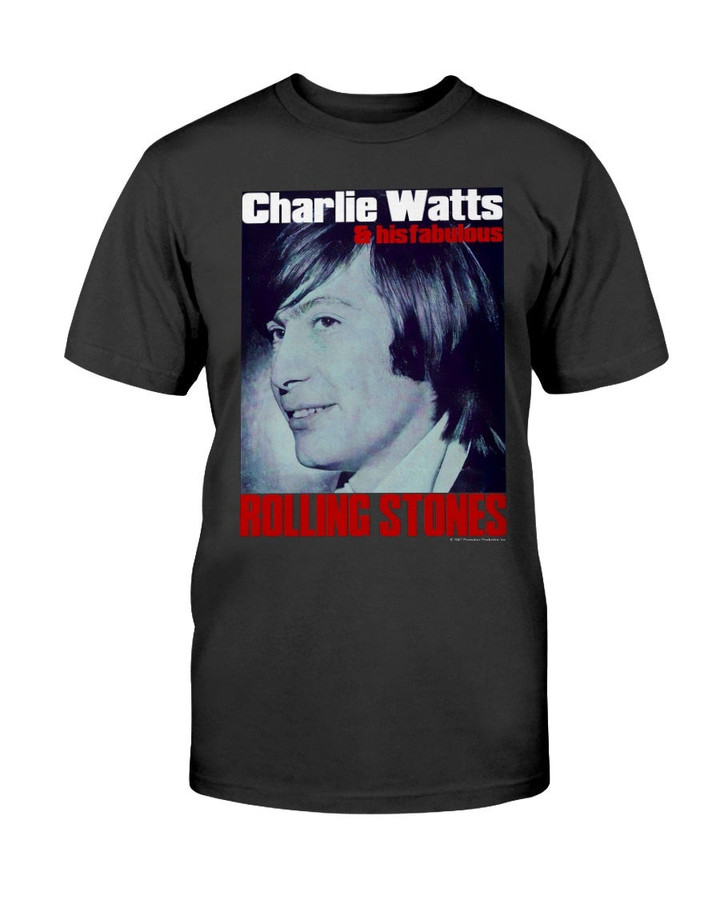 Vintage Charlie Watts Rolling Stones Drummer 90S Promotion T Shirt 082521