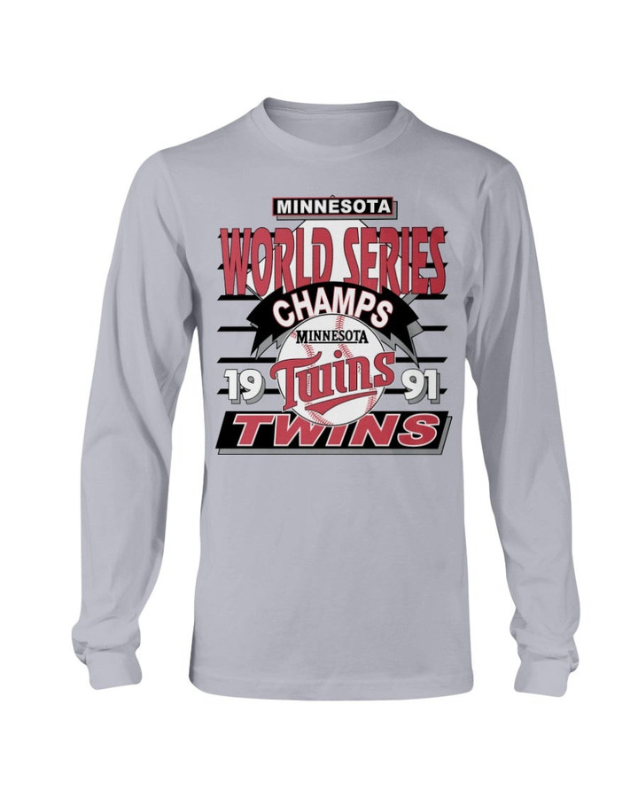 Vintage Minnesota Twins 1991 World Series Mlb Baseball Long Sleeve T Shirt 082321