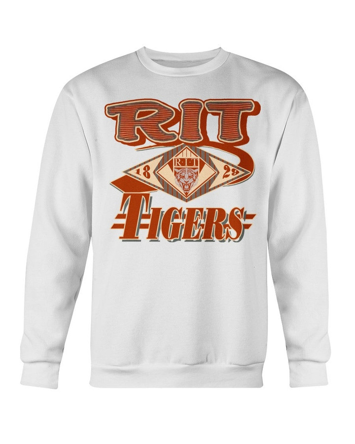 Vintage 90S Rit Rochester Institute Of Technology Tigers Graphic Sweatshirt 091021