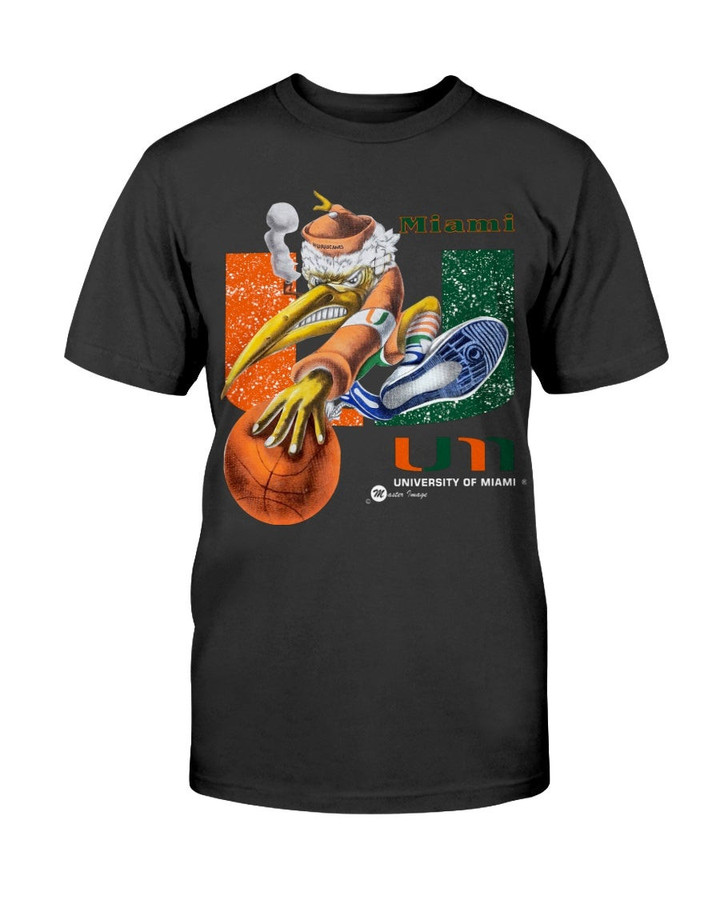 Vintage 90S Miami Hurricanes T Shirt Nba Nfl American Football Basketball Team University Of Miami Merch T Shirt 080821