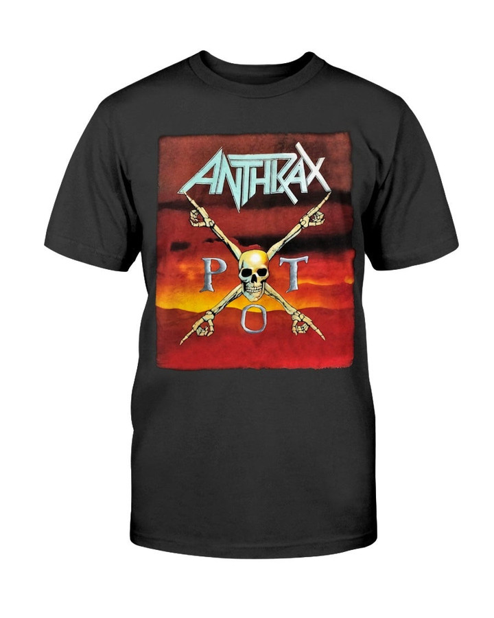 Vintage 1990 Anthrax Rock Thrash Metal Tour Concert T Shirt 210913