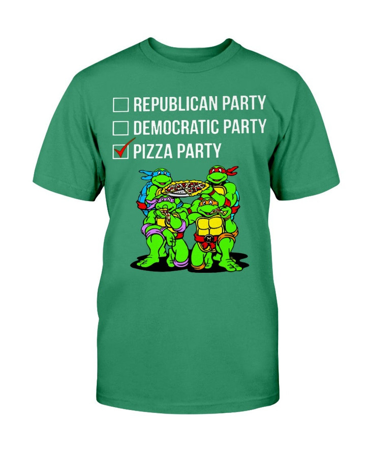 Freeze MenS Tmnt Vote Pizza Party T Shirtnage Mutant Ninja Turtles T Shirt 082821