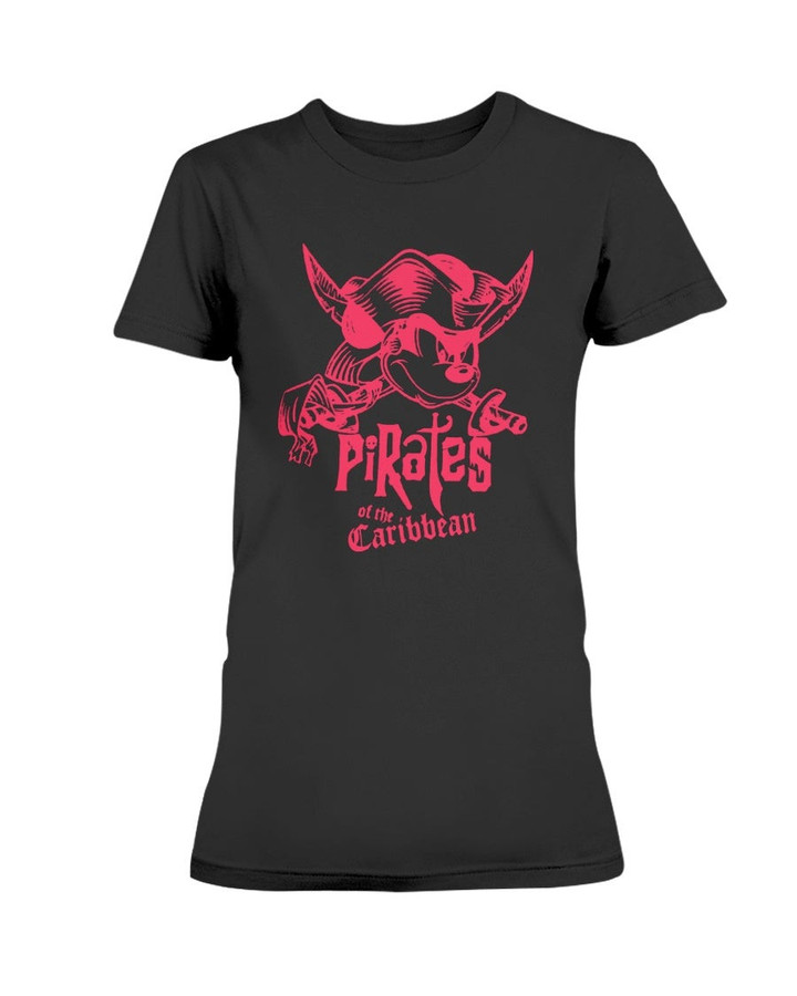 Disney Parks Pirates Of The Caribbean Mickey Mouse Ladies T Shirt 090721