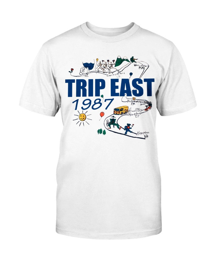 Rare Vintage Grateful Dead Trip East 1987 Tour 2019 T Shirt 083121