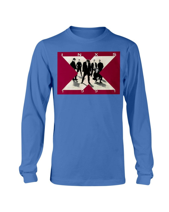 Vintage 1991 Inxs The X Factor Tour Concert Long Sleeve T Shirt 210913  d