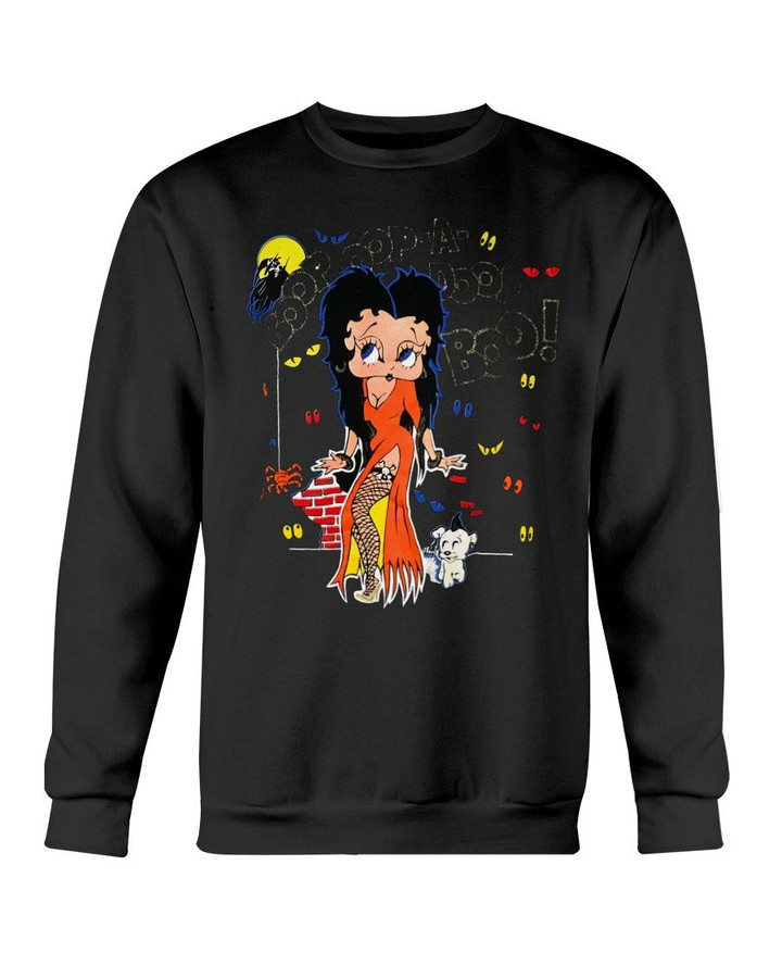 Vintage 1994 Betty Boop Halloween Elvira Sweatshirt 082521