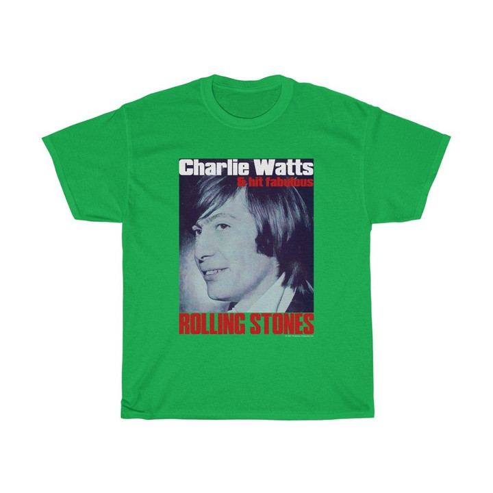 Vintage Charlie Watts Rolling Stones Drummer 90S Promotion Unisex Heavy Cotton Tee 082821