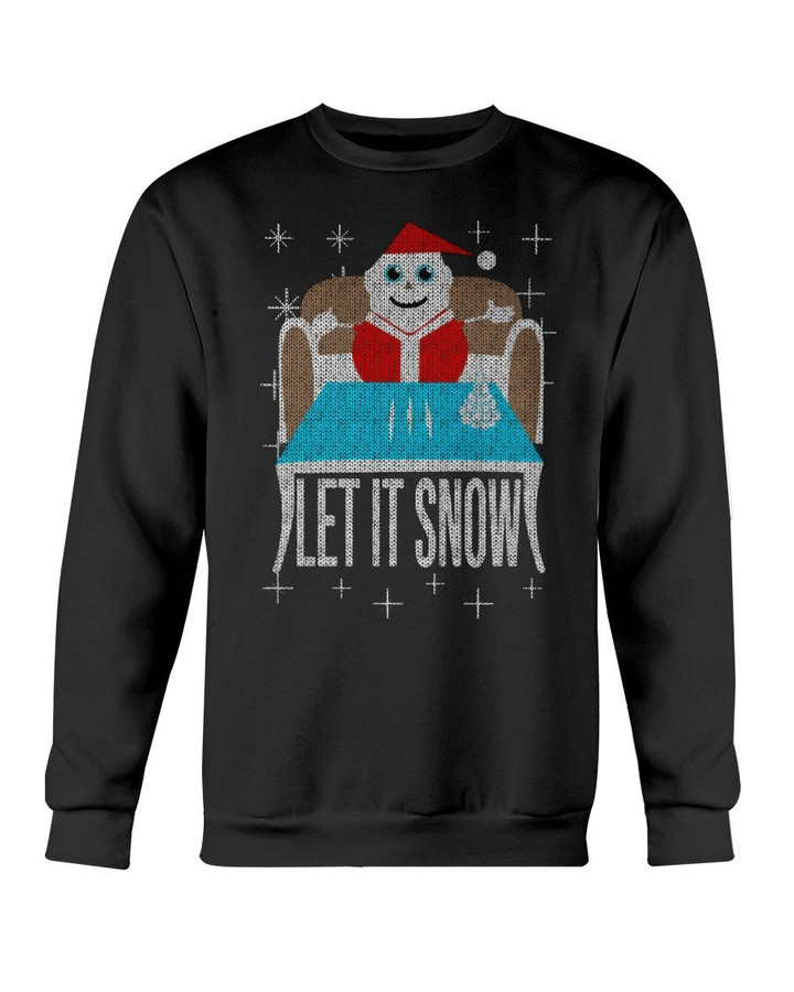 Walmart Cocaine   Let It Snow Merry Ugly Christmas Sweatshirt 082721