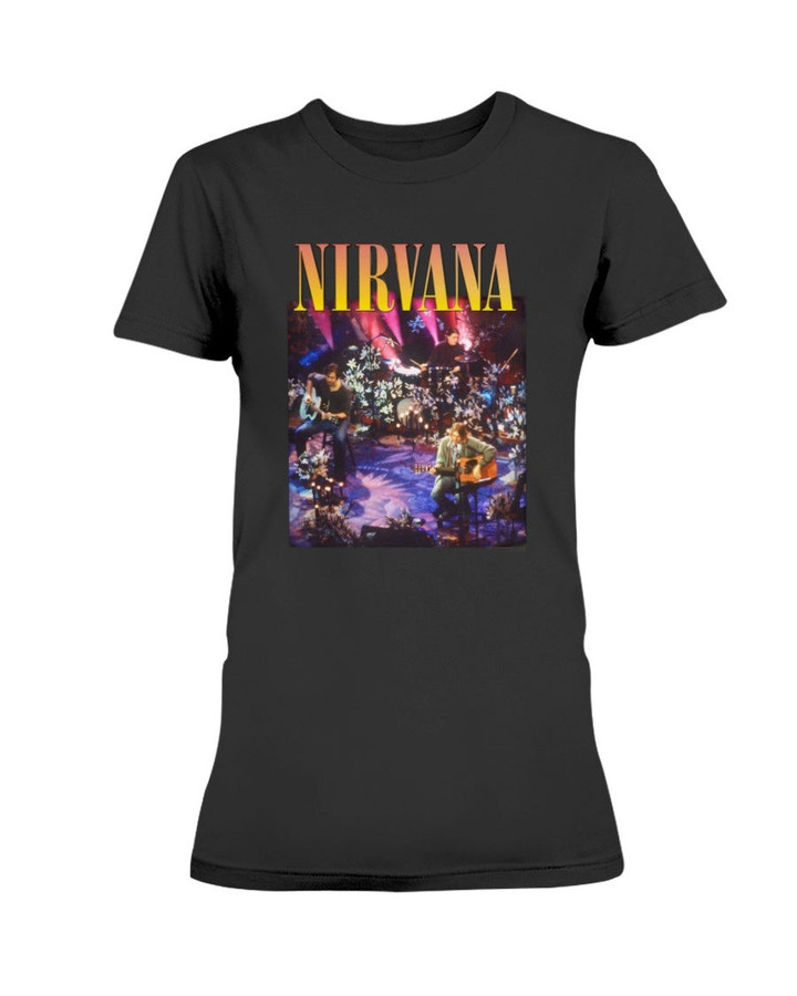 Nirvana Unplugged Overd Ladies T Shirt 083121