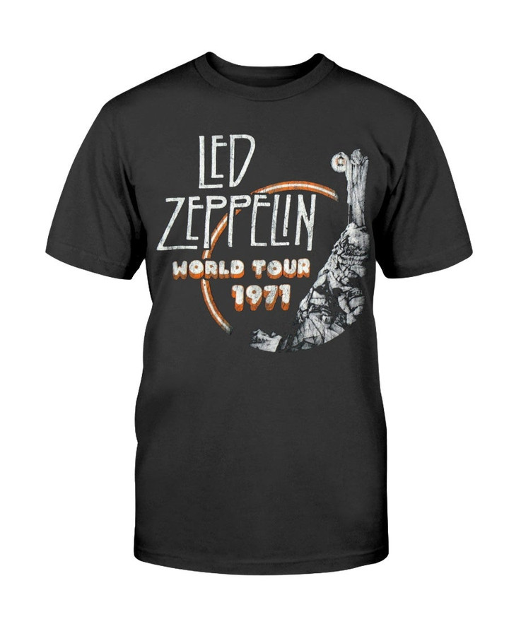 Led Zepplin 1971 World Tour T Shirt 210913