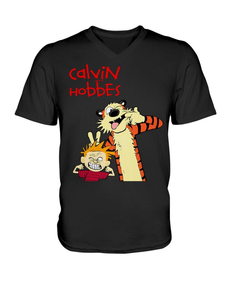 Calvin And Hobbes V Neck T Shirt 082721