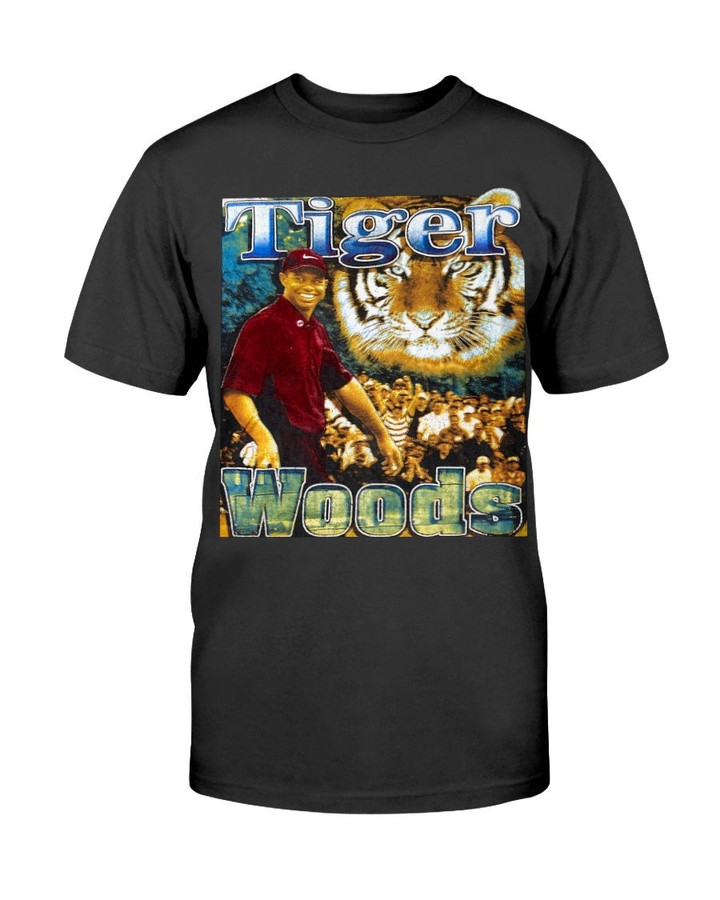 Vtg Tiger Woods First Black Masters Champion T Shirt 082421