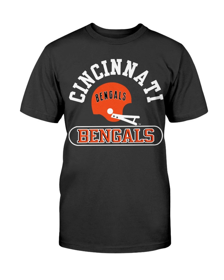 Vintage 80S Cincinnati Bengals Champion Blue Bar Football T Shirt 082721