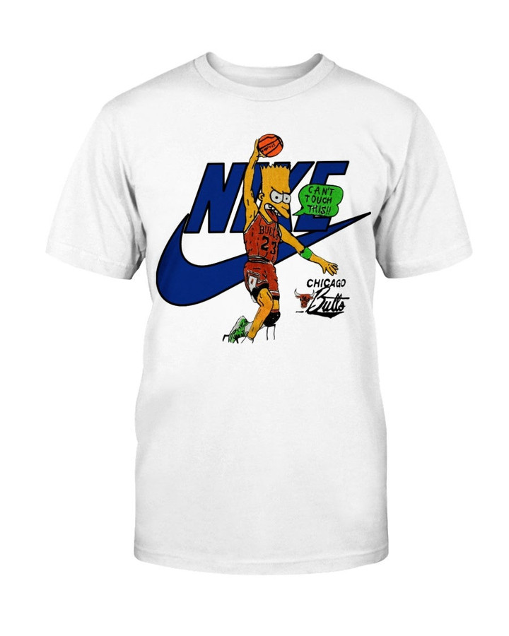 Vintage 1990S Bart Simpson T Shirt Chicago Bulls Nike Michael Jordan Parody T Shirt 210911