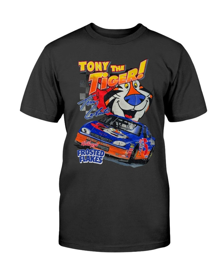 Vintage 90S Tony The Tiger Terry Labonte Kellogs Frosted Flakes Nascar T Shirt 082421