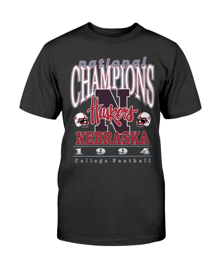 Vintage 1994 Nebraska Cornhuskers National Champions Big Logo T Shirt 082121