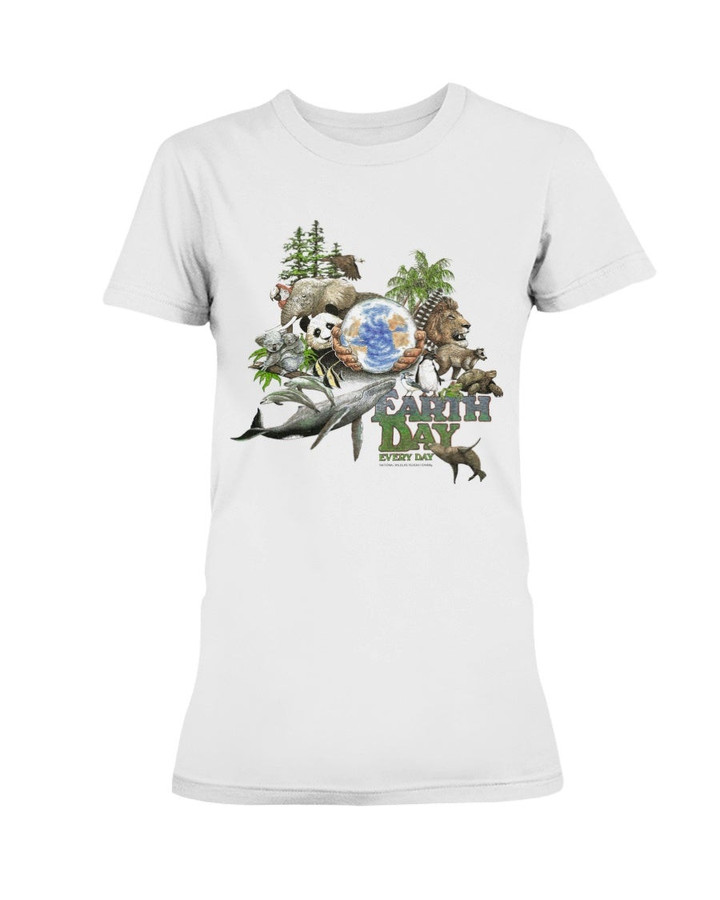 Vintage National Wildlife Federation Earth Day Ladies T Shirt 082121