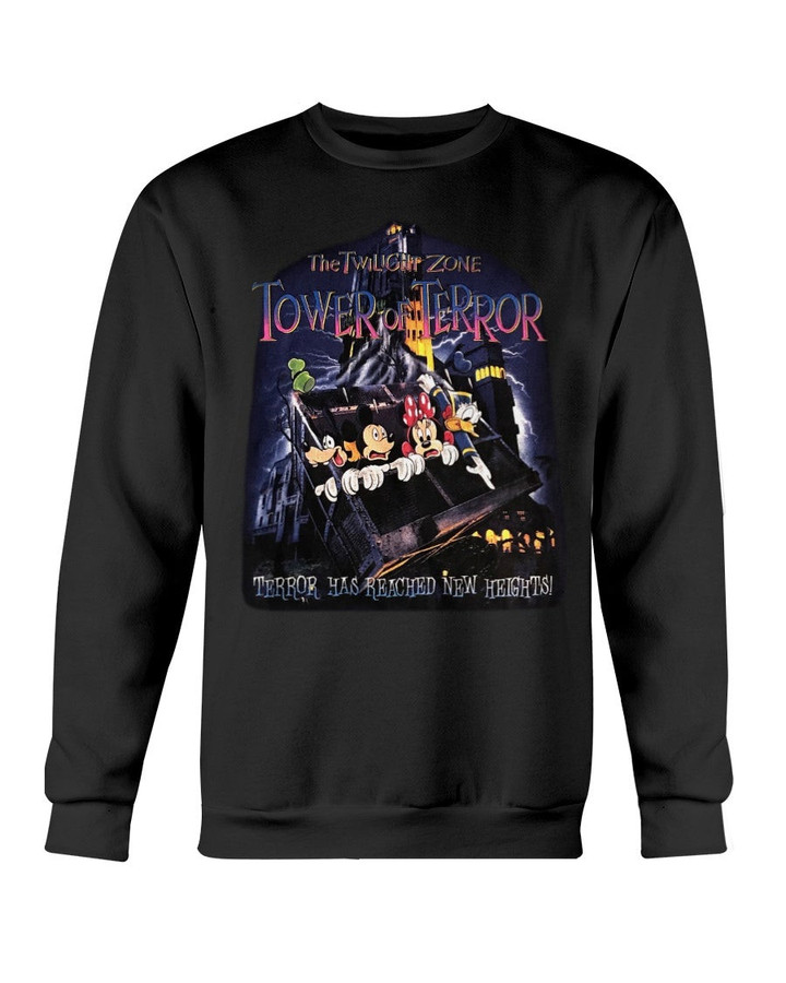 90S Disney Tower Of Terror Ride Promo Mickey Mouse Sweatshirt 091021
