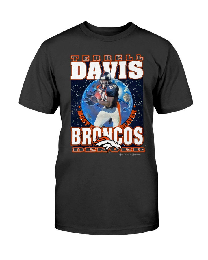 1999 Terrell Davis Broncos T Shirt 091021