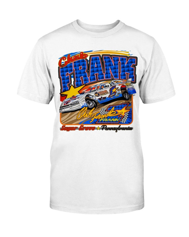 Vintage Y2K 2000S Chub Frank White Dirt Racing All Over Graphic T Shirt 071221