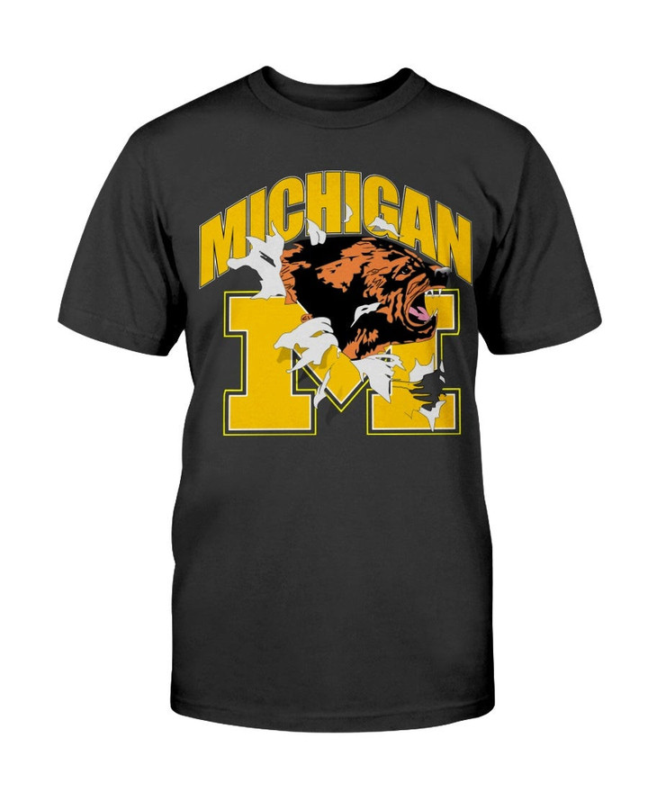 Vintage 90S Michigan Wolverine Screen T Shirt 070721