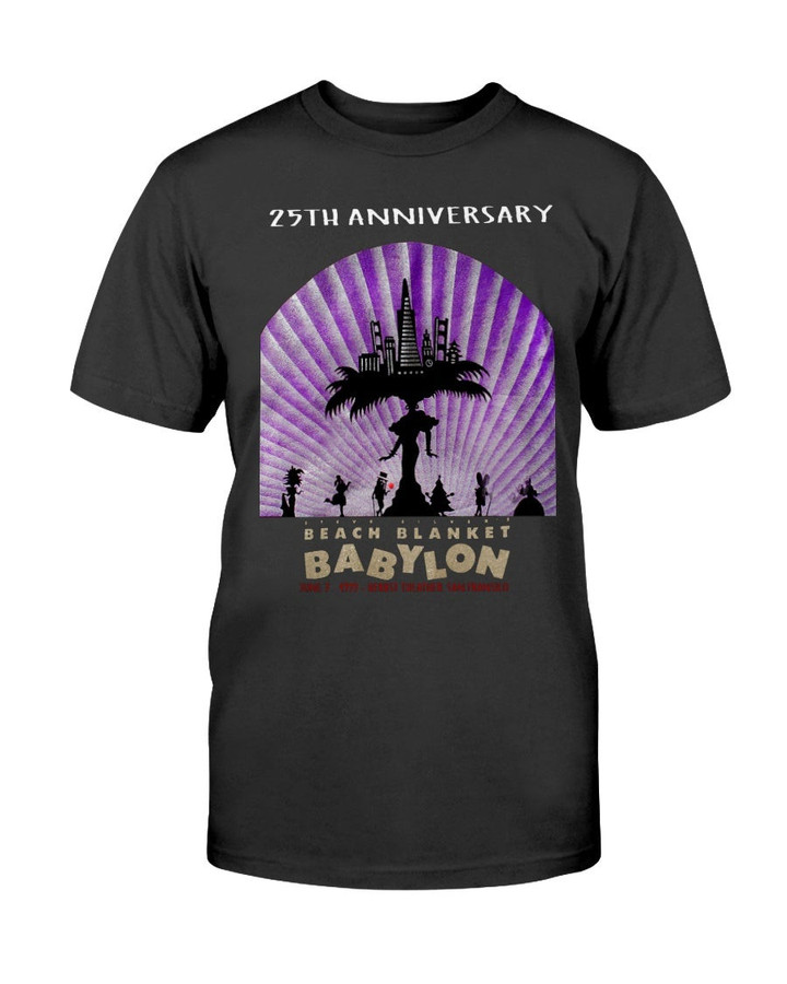 Vintage 1990S Silver 25Th Anniversary Steve Silver S Beach Blanket Babylon Black Graphic T Shirt 072221